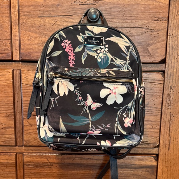Kate Spade Black Floral Bac - Picture 1 of 12